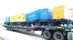 青島羅德移動泵車工廠發貨